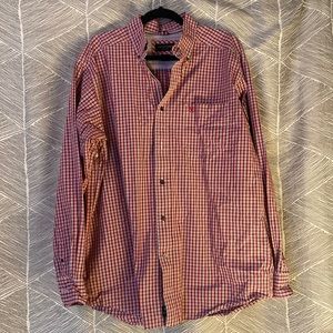 Ariat Large red checked long sleeve button down shirt pro series
